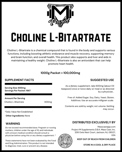 Choline L-Bitartrate by Project M