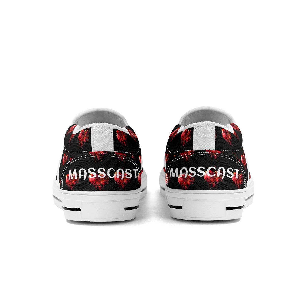 Explosive Hearts Valentine’s Day Edition Slip-on Shoes by Mass Cast