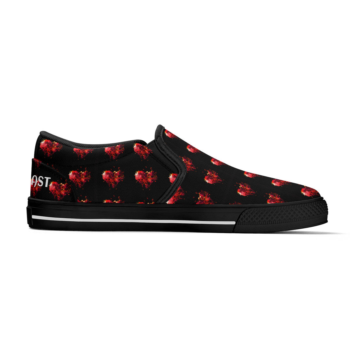 Explosive Hearts Valentine’s Day Edition Slip-on Shoes by Mass Cast