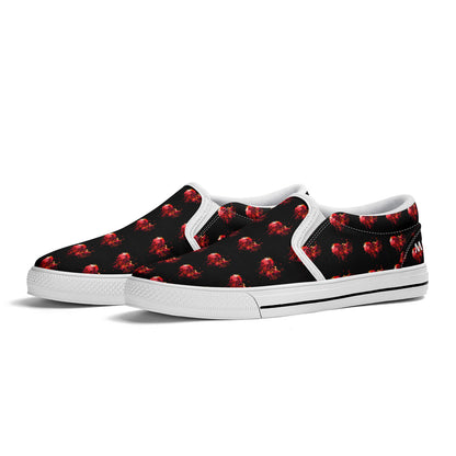 Explosive Hearts Valentine’s Day Edition Slip-on Shoes by Mass Cast