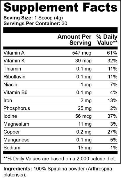 Organic Spirulina Powder by Project M