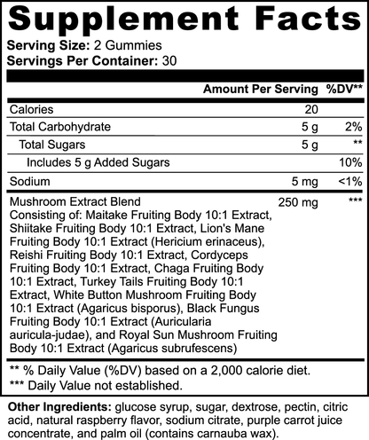 Mushroom Extract Complex Gummies by Project M