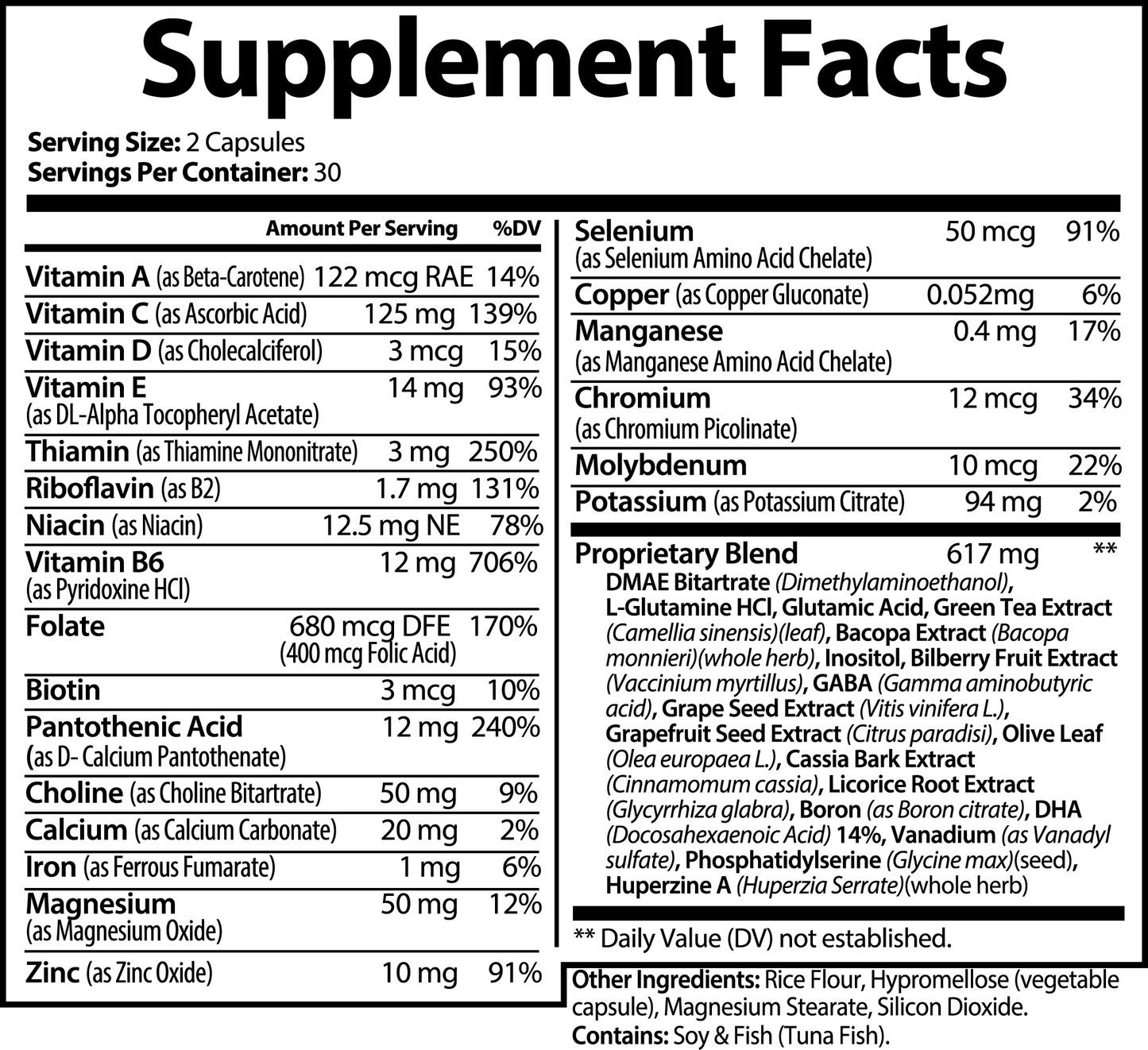 Nootropic Brain & Focus Formula by Project M