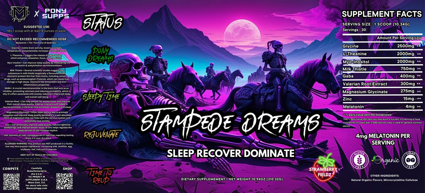 Stampede Dreams Sleep Formula by Project M - PREORDER