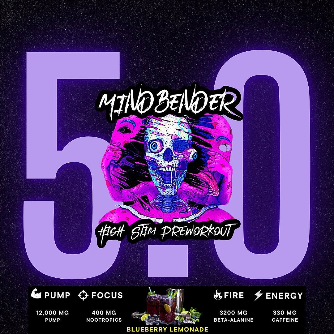 MINDBENDER V5 Nootropic High Stim Pre-Workout 40/20 Servings