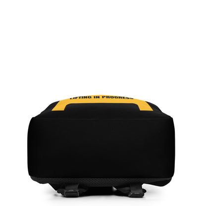 Caution Lifting In Progress Backpack by Mass Cast