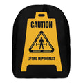 Caution Lifting In Progress Backpack by Mass Cast