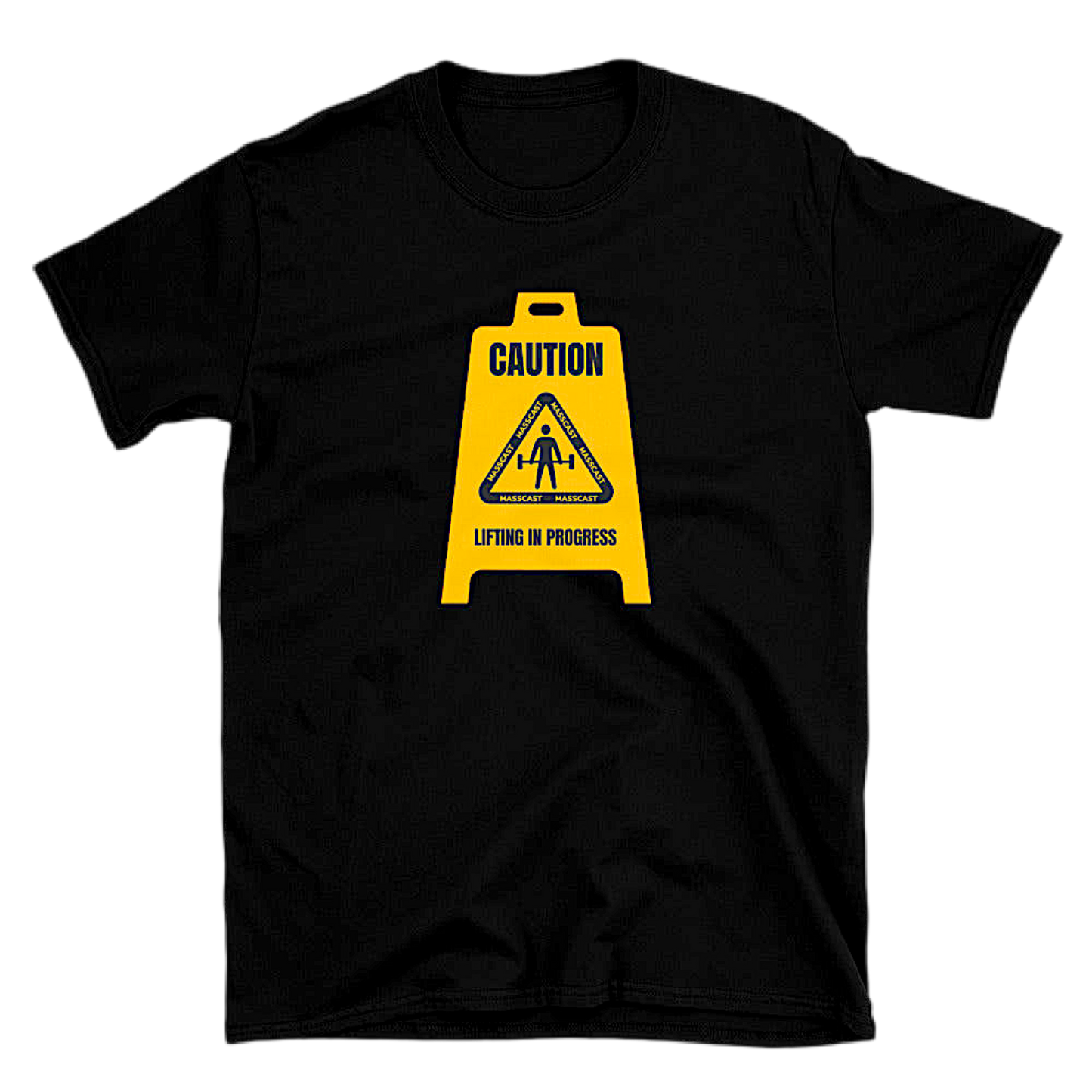 Caution Lifting In Progress Tee by Mass Cast