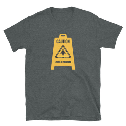 Caution Lifting In Progress Tee by Mass Cast