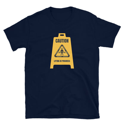 Caution Lifting In Progress Tee by Mass Cast
